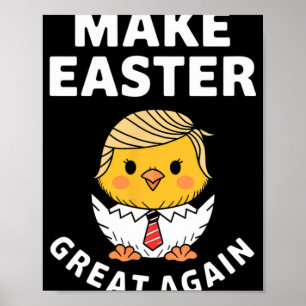 Póster Haz la Pascua Grande de Nuevo Funny Trump Chick