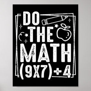 Póster Haz Las Matemáticas 67 Meme 6 7 Mujeres Divertidas