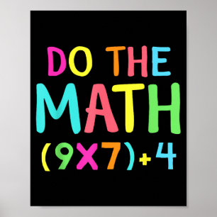 Póster Haz Las Matemáticas 67 Meme Divertido Seis Siete H