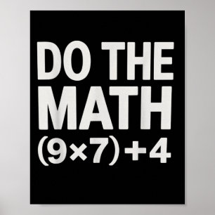 Póster Haz Las Matemáticas 67 Meme Divertido Seis Siete H