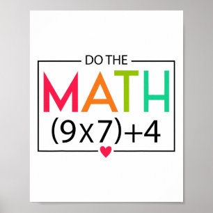 Póster Haz Las Matemáticas 67 Meme Divertido Seis Siete H