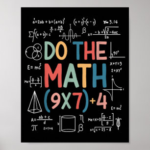 Póster Haz Las Matemáticas 67 Meme Divertido Seis Siete P