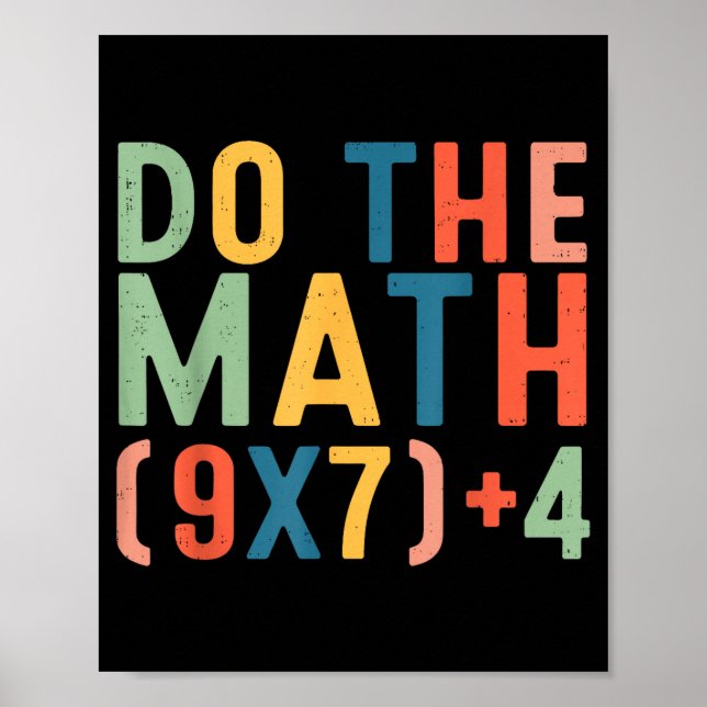 Póster Haz Las Matemáticas 67 Seis Siete Meme Profesor Es (Frente)