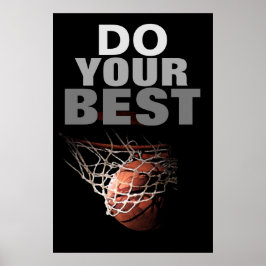 Póster Haz lo mejor de tu Inspirador de baloncesto