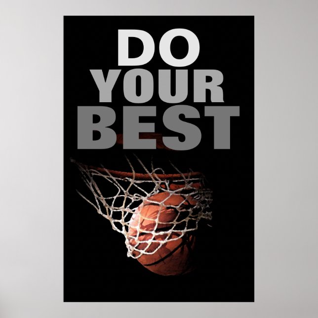 Póster Haz lo mejor de tu Inspirador de baloncesto (Frente)