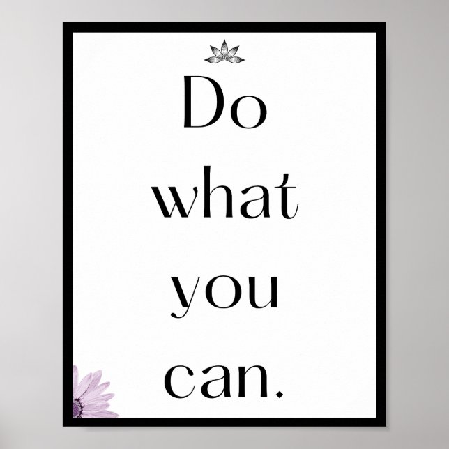 Póster Haz lo que puedas, Cita (Frente)