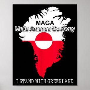 Póster Haz que Estados Unidos se vaya - Estoy con Groenla