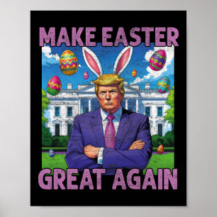 Póster Haz que la Pascua sea genial de nuevo divertido Tr