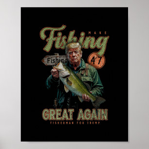 Póster Haz que la pesca sea genial otra vez Divertido B P