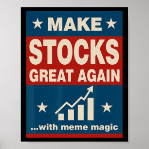 Póster Haz que las acciones vuelvan a ser grandiosas Trum