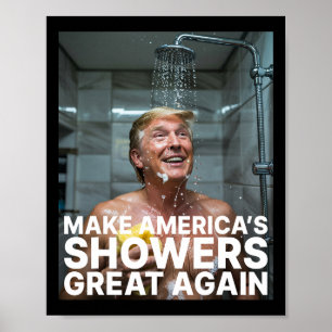 Póster Haz que las duchas de América sean grandiosas de n