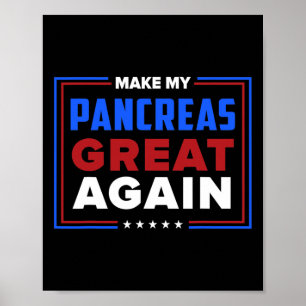 Póster Haz que mi páncreas sea genial Diabético Diabetes 