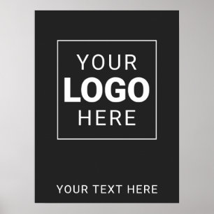 Póster Haz que sea tu propio logotipo y texto de la empre