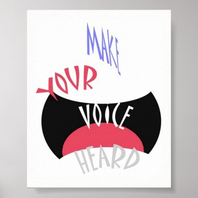 Póster Haz que tu voz escuche mini (Frente)