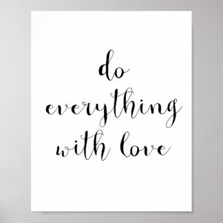 Póster Haz todo con amor