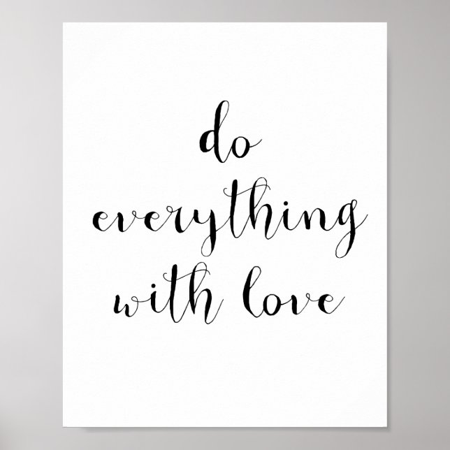 Póster Haz todo con amor (Frente)