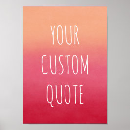 Póster Haz Tu Propia Cita Motivadora Resumen Rosa
