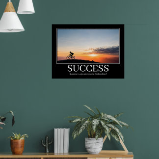 Póster Haz tu propia motivación Poster en bicicleta exito