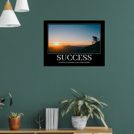 Póster Haz tu propia motivación Poster en bicicleta exito