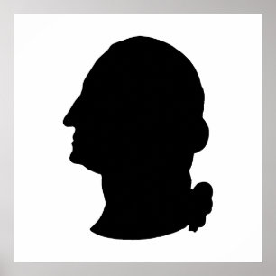 Póster Haz tu propio George Washington Silhouette