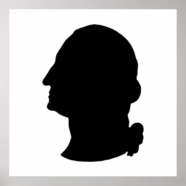 Póster Haz tu propio George Washington Silhouette (Frente)