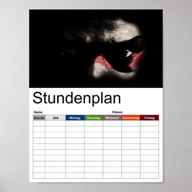 Póster Haz tu propio lado oscuro de la Fuerza... horario. (Frente)