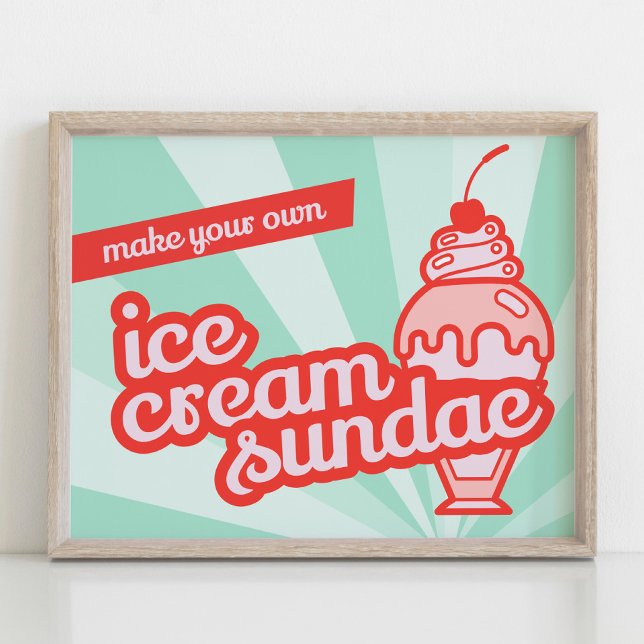 Póster Haz tu propio Rótulo de mesa de bar helado cream s (Subido por el creador)