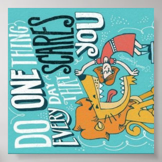 Póster Haz Una Cosa Cada Día Que Te Asusta Poster