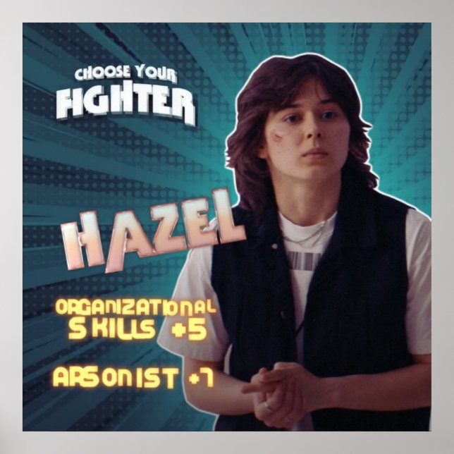 Póster Hazel | Carácter de película de fondo | Ruby Cruz (Frente)