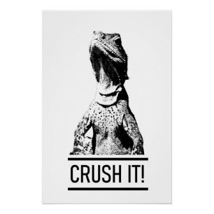 Póster ¡Hazlo genial! Texto motivacional   Lagarto