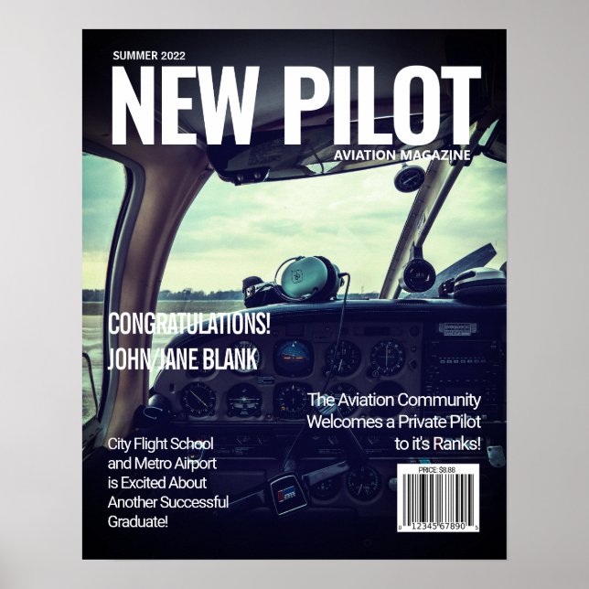 Póster Hazlo tu propio Poster de portada de revista (Frente)