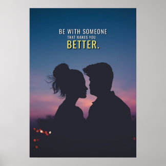 Póster Hazme mejor romántico Poster de citas de parejas d