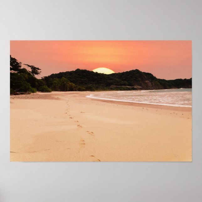 Póster Hazy Naranja Sunset (Frente)