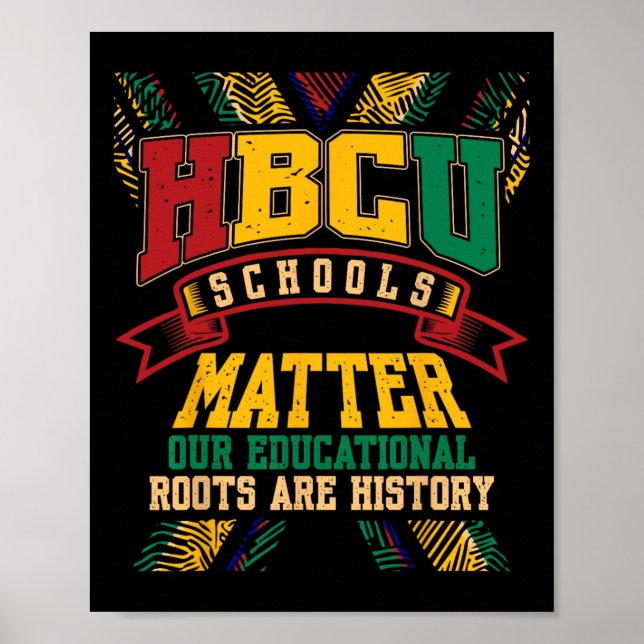 Póster Hbcu Black College Problemas en la escuela en Amér (Frente)