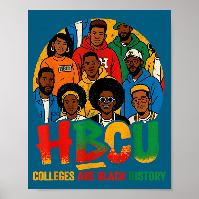 Póster Hbcu Colleges Are Black History African American M (Frente)