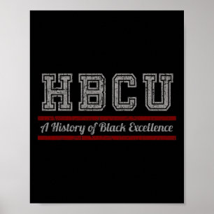 Póster Hbcu Mes De La Historia Negra Y Excelencia Negra