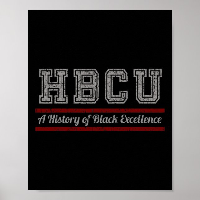 Póster Hbcu Mes De La Historia Negra Y Excelencia Negra (Frente)