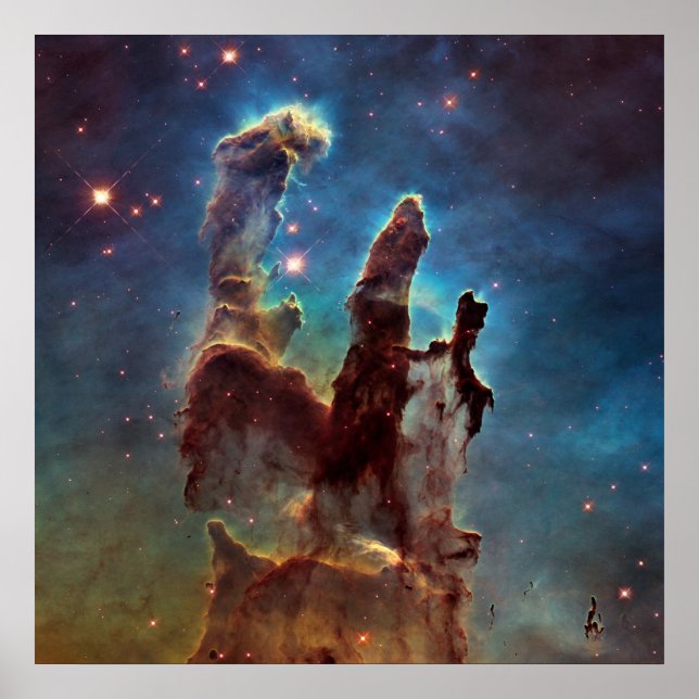 Póster HDR Eagle Nebula Pilares de la Creación (Frente)