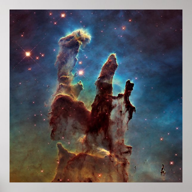 Póster HDR Eagle Nebula Pilares de la Creación (Frente)