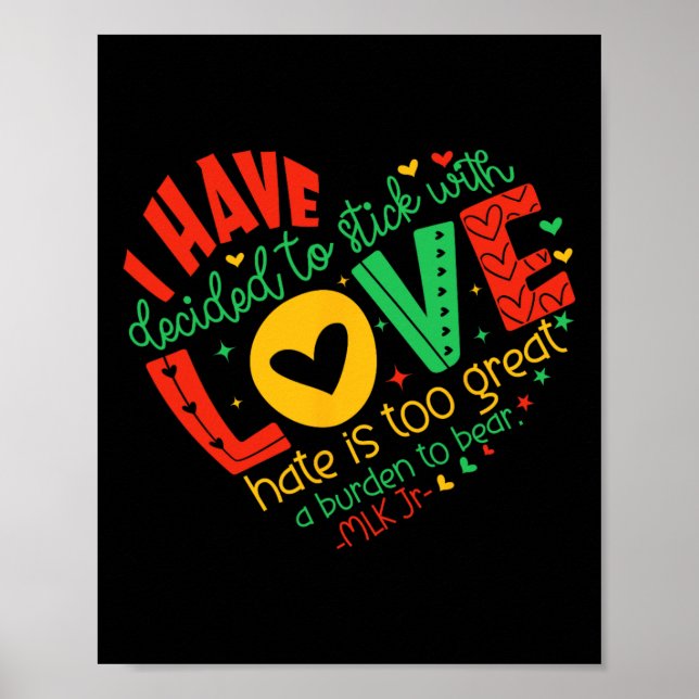 Póster He Decidido Seguir Con Amor A Mlk Black Histor (Frente)