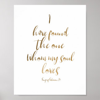 Póster He Encontrado El Verso De Una Biblia Rótulo Boda