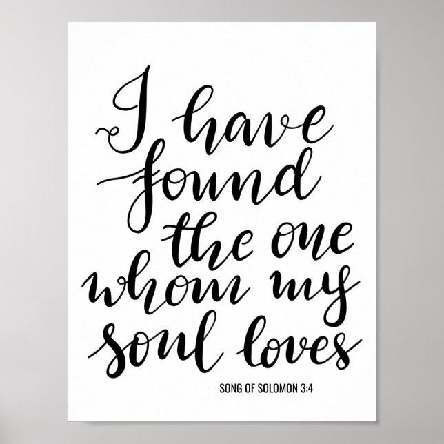 Póster He Encontrado Un Rótulo Boda Escrito A Mano (Frente)