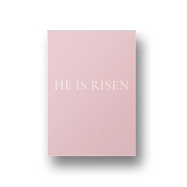 Póster He Is Risen – Soft Pink Easter Faith Wall Art