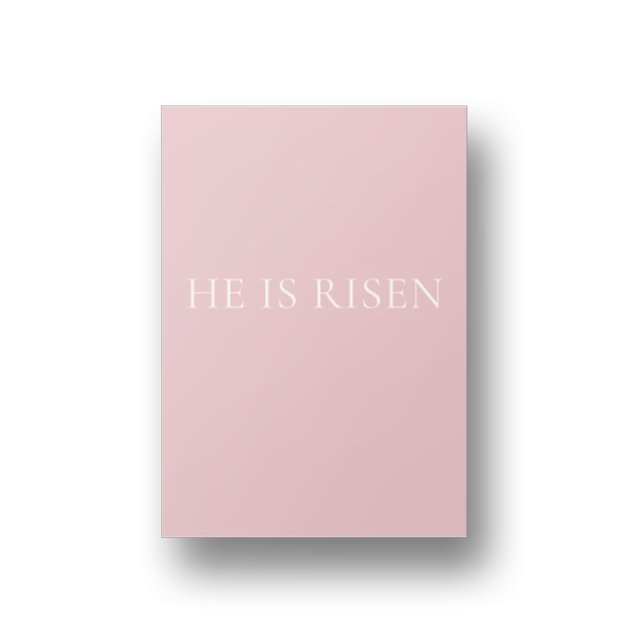 Póster He Is Risen – Soft Pink Easter Faith Wall Art (Subido por el creador)