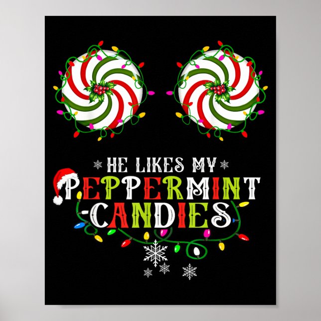 Póster He Likes My Peppermint Candies I Like His Candy Ca (Frente)