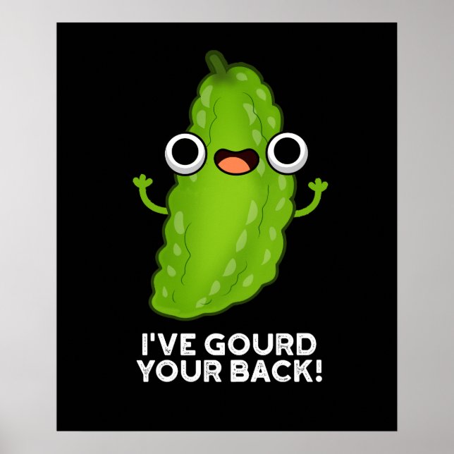 Póster He llorado tu trasero Funny Veggie Pun Dark BG (Frente)