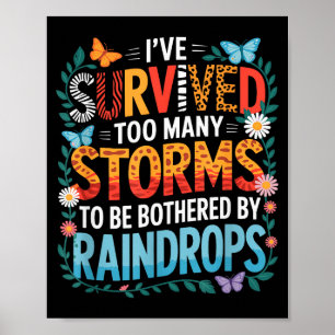 Póster He Sobrevivido a Muchas Tormentas, Moti Inspirador