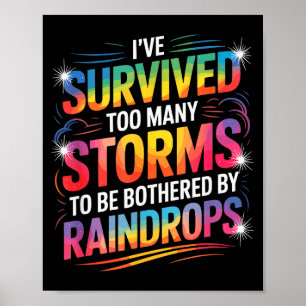 Póster He Sobrevivido a Muchas Tormentas, Motivación Insp