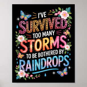Póster He Sobrevivido a Muchas Tormentas, Motivacional In