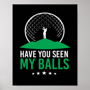Póster He Visto Mis Bolas Club De Golf Club Golfistas